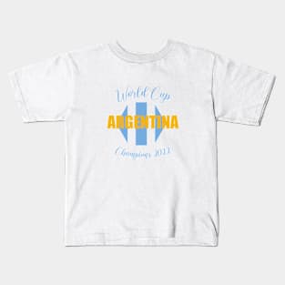 Argentina World Cup 2022 Champions (pentagon) Kids T-Shirt